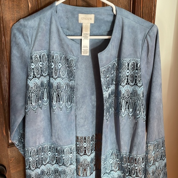 Chicos 0 jacket coat Gray Blue - Picture 3 of 5